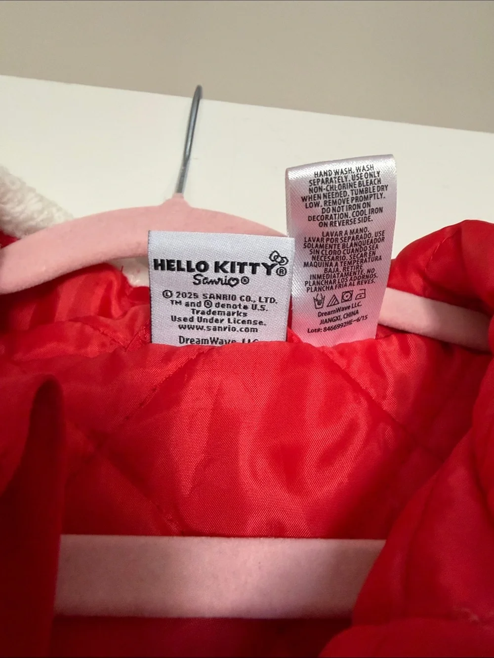 Hello Kitty White & Red Hooded Sherpa Jacket